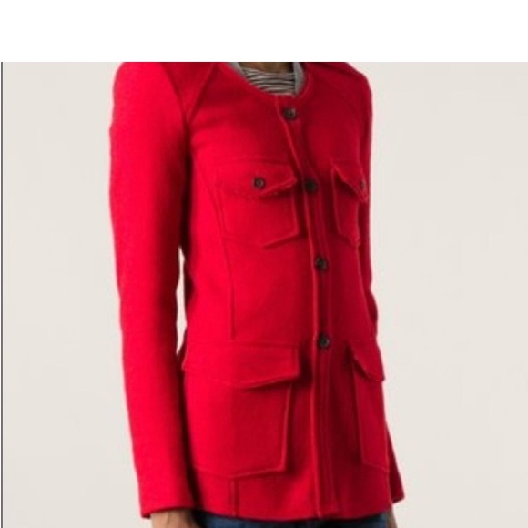 ISABEL MARANT BLAZER PREOWNED SIZE-38 US-6 RED - Picture 5 of 14